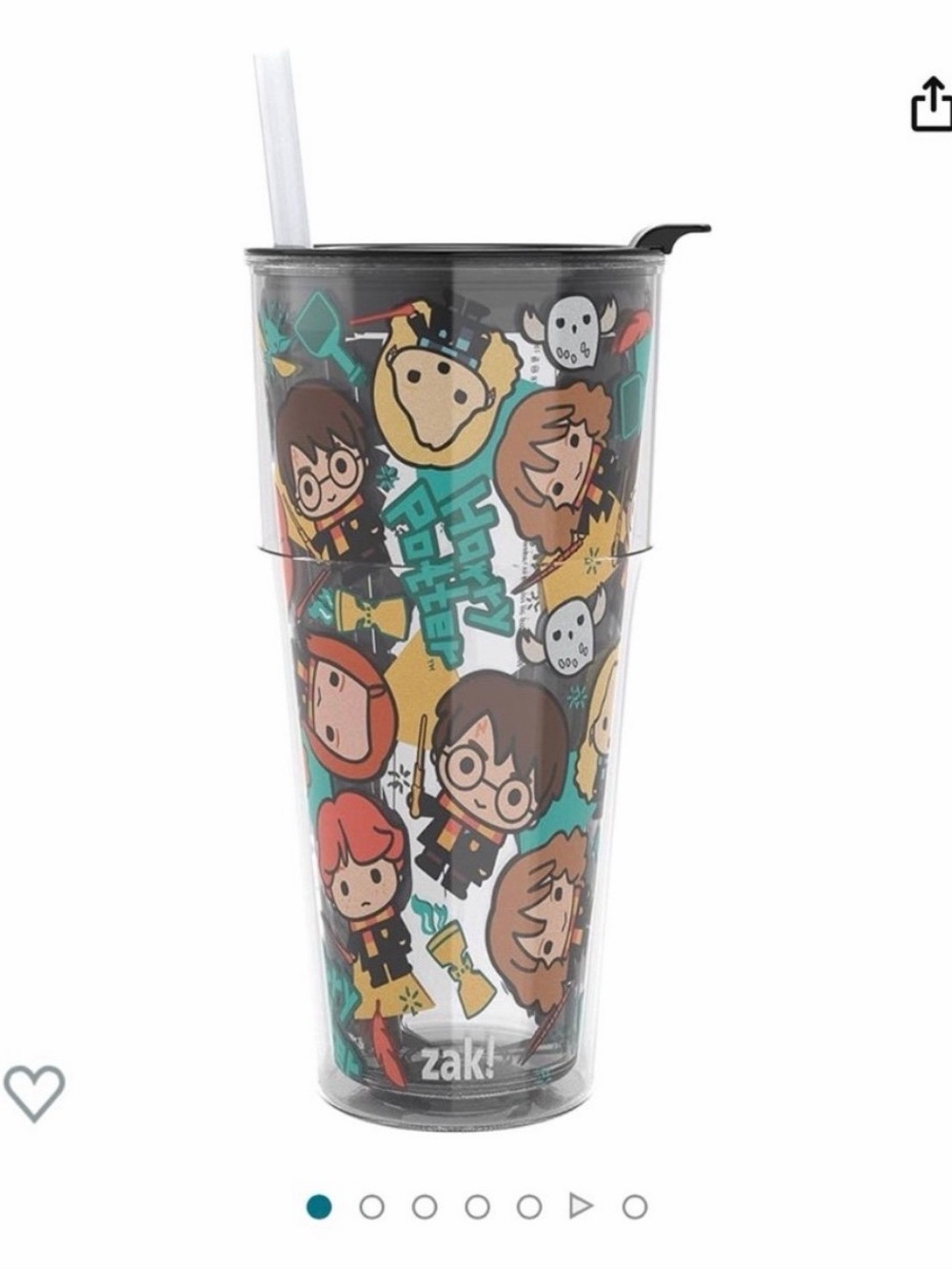 Zak Designs Harry Potter Insulated Plastic Tumbler 16 oz